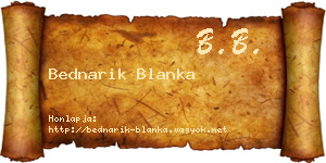Bednarik Blanka névjegykártya