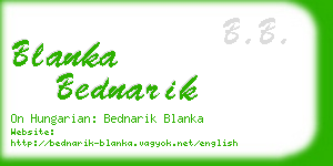blanka bednarik business card